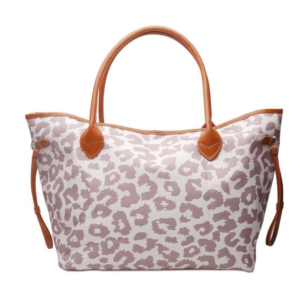 

evening bags rts 30 pcs women white ground multi leopard tote bag lined low moq large size canvas chic cheetah fashionable snap shoulder
