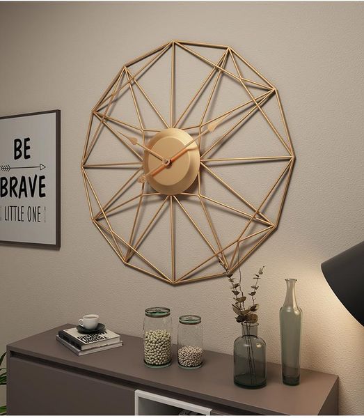 

wall clocks creative fashion metal clock 50cm living room silent