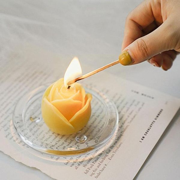 

candles creative handmade rose candle po props relaxing wax soy small scented ornaments c7b0