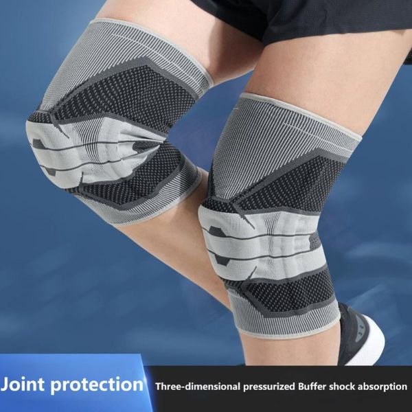 

elbow & knee pads sports silicone absorption breathable compression leggings seleeve fitness basketball running wrap, Black;gray