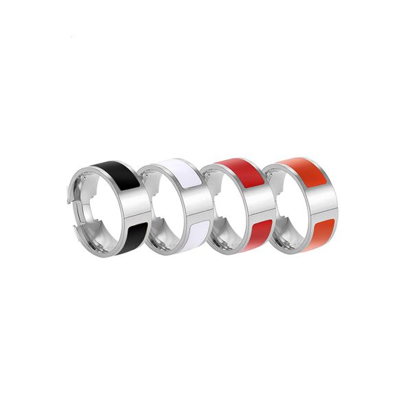Роскошные дизайнерские кольца кольца широкие 6-мм титановый кольцо из нержавеющей стали для женщин для женщин мужские ювелирные украшения простой открытый размер США 5-11
