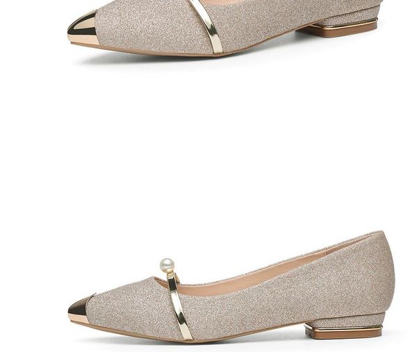 

women's shoes in spring and autumn flat bottom pointed end@2125, Black