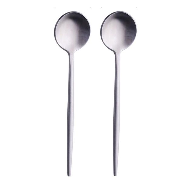 

spoons a9lb 2 pieces tea stainless steel cutlery set unique desserts cake ice cream small coffee spoon with more color