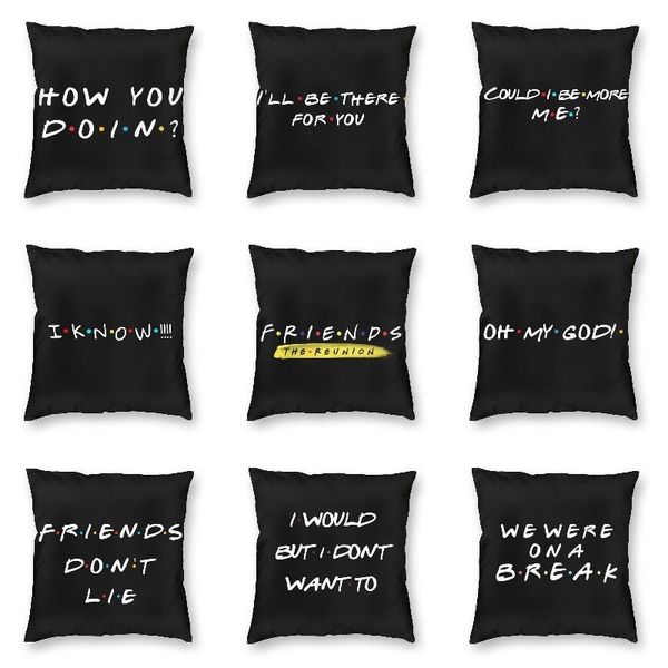 

cushion/decorative pillow luxury friends logo cushion cover 45x45 soft classic tv show throw case for sofa square pillowcase living room dec