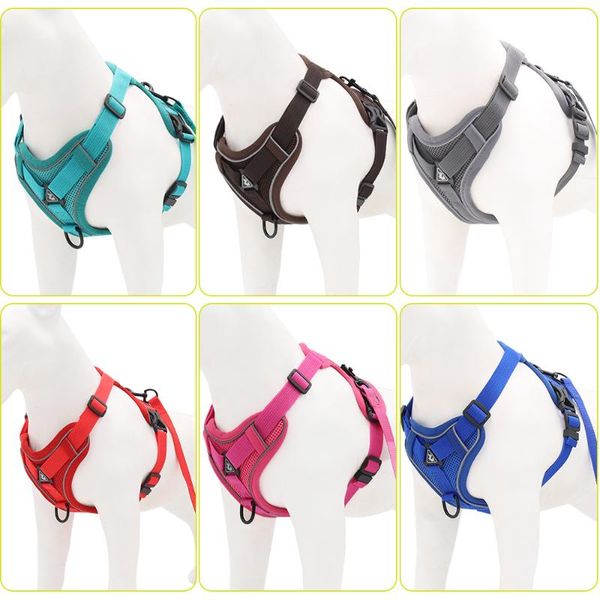

dog collars & leashes dogs accessories vest harness reflective walking rope breathable collar for pit bull small medium puppy chain supplies