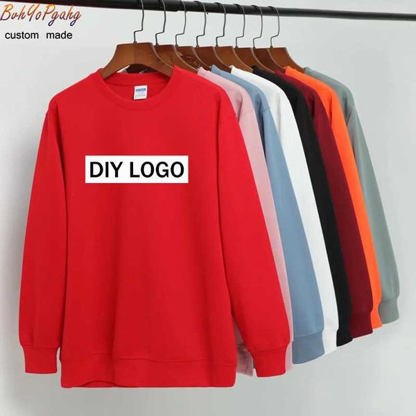 

men's hoodies & sweatshirts customized/diy logo sweatshirt design men and women team long sleeve jacket, Black