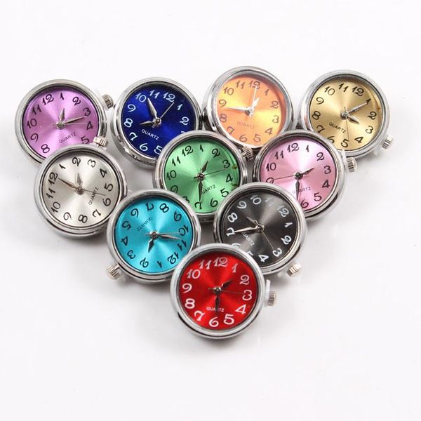 

charm bracelets 10 colors mixed watch snaps buttons for fit 18mm snap jewelry, Golden;silver