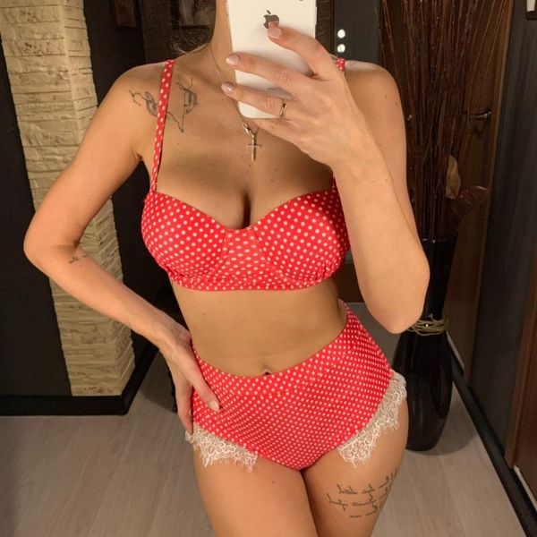 

women's swimwear dot bathing suit brazilian biquini female beachwear beach lace bikinis women swimsuit push up patchwork bikini set, White;black