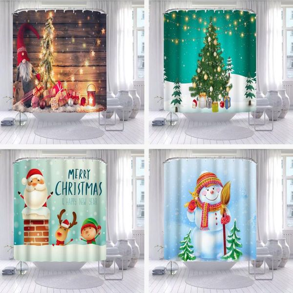 

shower curtains christmas curtain waterproof