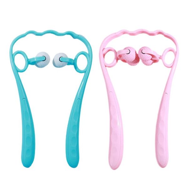 

accessories manual cervical spine massager hand-held roller kneading tool waist back muscle pilates gym fitness sport small portable natural