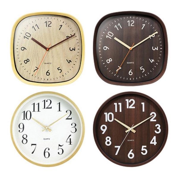 

wall clocks 8/12/14 inch japanese wooden classic clock hole-silent hanging watch for home office school decoration