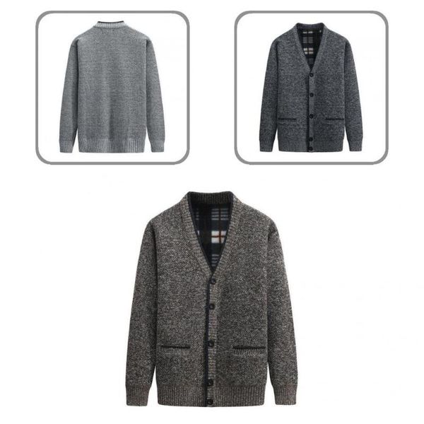 

men's sweaters slim fit handsome solid color men knitted cardigan skin-friendly single-breasted for daily wear, White;black