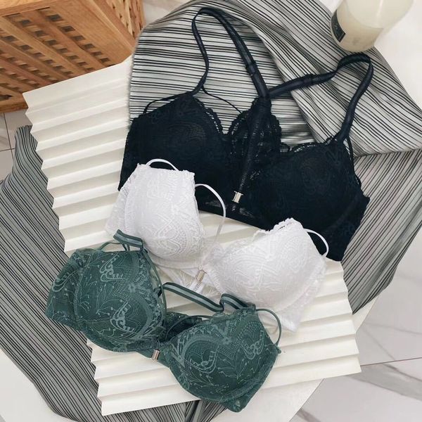 

bra set wxw with deep lace back, Red;black