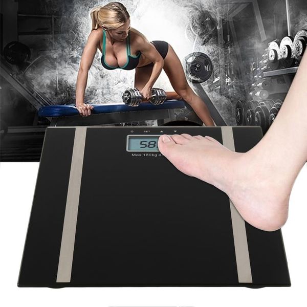 

smart scales fashion bluetooth body fat scale electronic bmi composition analyzer bathroom black 2021 selling precision