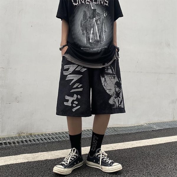 

oversize korean japanese anime summer women shorts y2k fashion sports plus size high waist cycling sweatpants harajuku clothing, White;black
