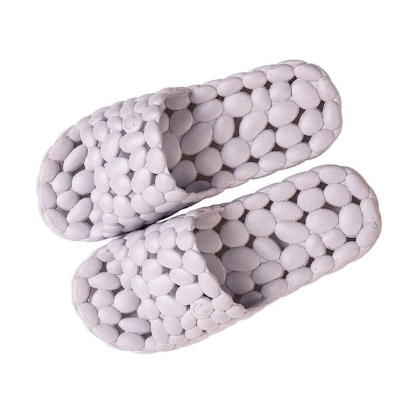 

women's massage bathroom leaking slippers pvc aummer hollow soft slipper solid color home bathing non-slip waterproof, Black