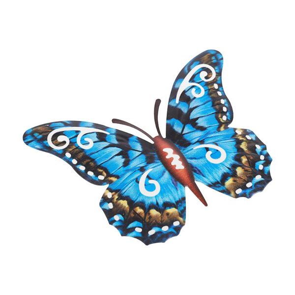 

decorative objects & figurines metal butterfly wall decoration hanging sculpture artwork garden miniaturas animal outdoor statues for yard 1
