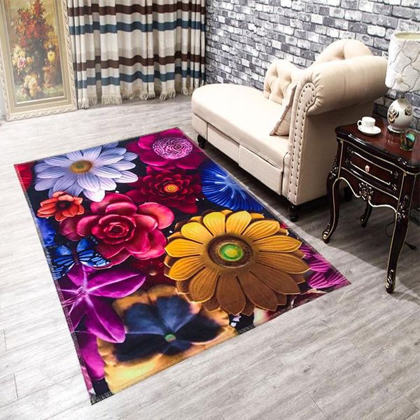 

carpets modern trend 3d printed living room bedroom rectangular large area rugs and carpet bedside anti-slip floor mat