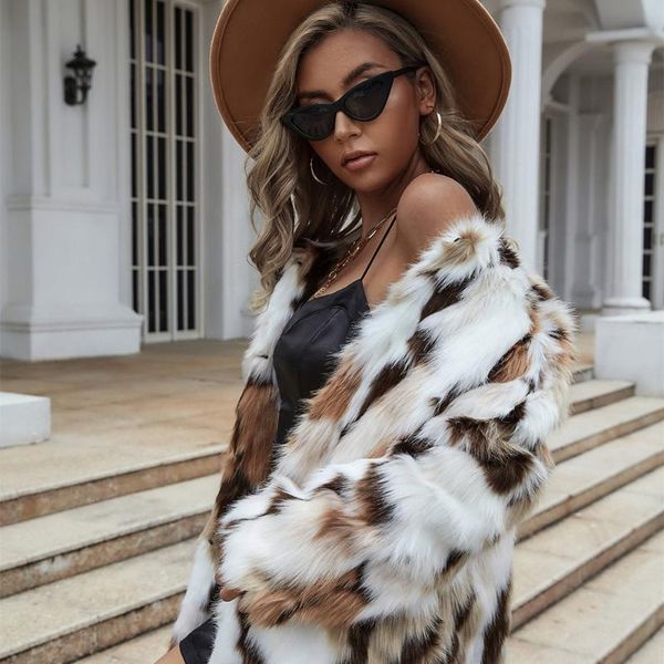 

women's fur & faux winter jacket female coat women fashion slim gradual color ladies casual plus size xk2-113, Black