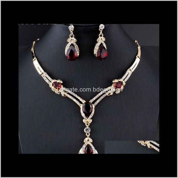 

earrings & necklace drop delivery 2021 deisgner women wedding bridal accessories party gold-color african beads costume jewelry sets fashion, Silver