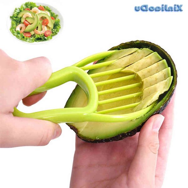 

kitchen accessories 3 in 1 avocado slicer shea corer butter fruit peeler cellular separator plastic knife kitchen vegetables tools wholesale