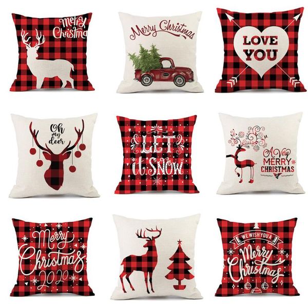 

christmas decorations year gift 45x45cm xmas ornaments pillowcase cushion cover throw linen pillow case merry home living room navidad