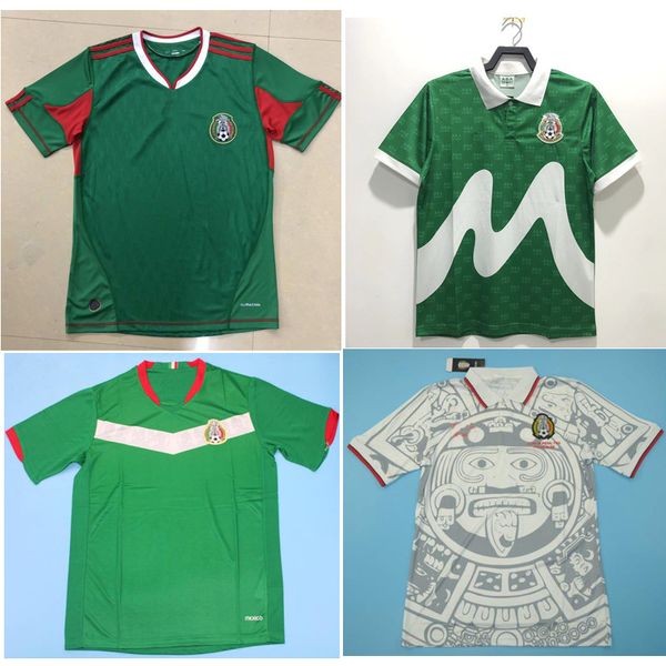 

1995 1998 mexico retro jerseys classic vintage 2006 luis garcia blanco soccer jersey hernandez 2010 football shirt maillot de foot, Black;yellow
