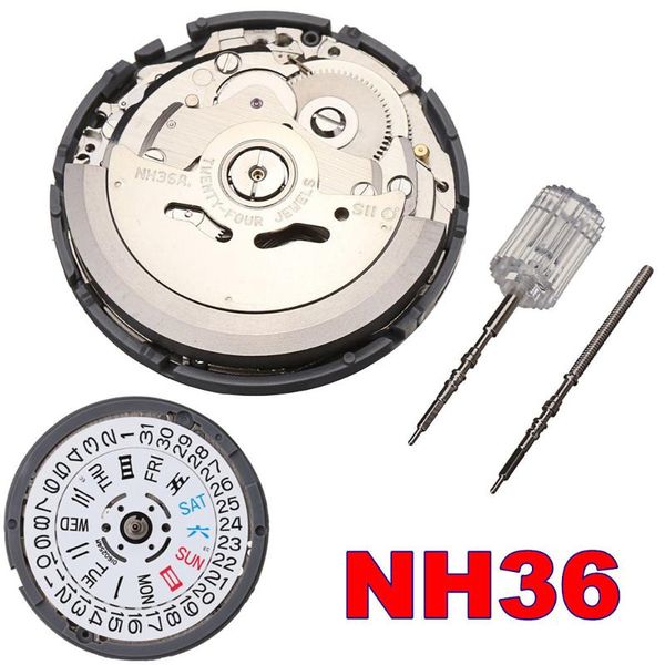 

fully automatic high accuracy mechanical movement for wristwatch winding nh35 nh36 watch day date set repair tools & kits