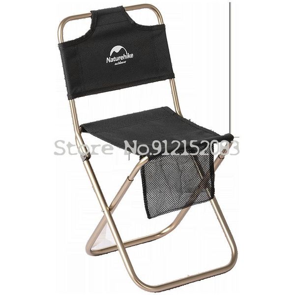 

camp furniture folding stool outdoor portable backrest fishing chair picnic camping wear-resistant aluminum alloy leisure