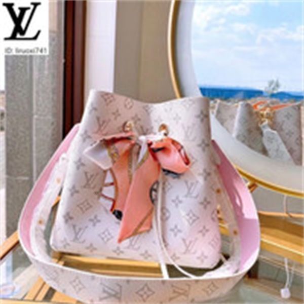 

brand designer luxury nee6 m616 western style white flower bucket bag women handbags iconic bags handles shoulder bags totes cross body, Red;black