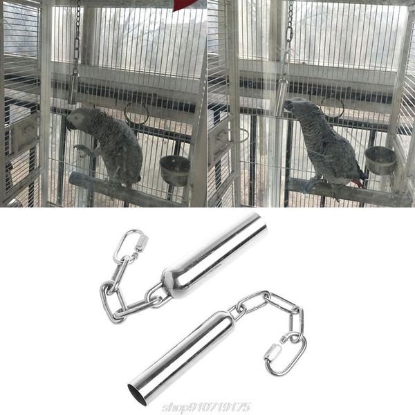 

other bird supplies pet stainless steel bell toys chew parrot hanging swing cockatiel parakeet n04 20 drop