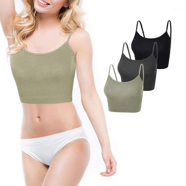 

3pcs women tank o-neck summer sleeveless basic camisole inside gym yoga seamless fitness home exercise slim body outfit