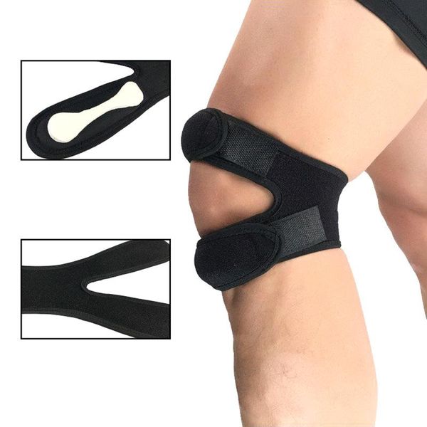 

adjustable breathable knee support pad anti bump fitness sportswear leg protector elbow & pads, Black;gray