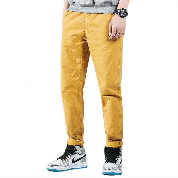 

luker cmss summer casual women pant slim fit straight male cotton long trousers many colors 3262, Black