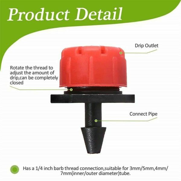 

50pcs irrigation drippers drip system emitter plastic watering equipments