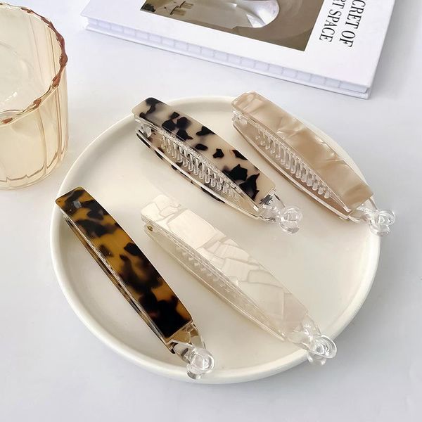 

hair accessories acetate leopard transparent banana for women girls hairpins headwear barrettes clips 2021