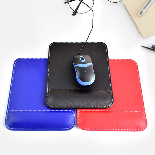 

office personalized gift leather mouse pad pu wrist guard slip desktop