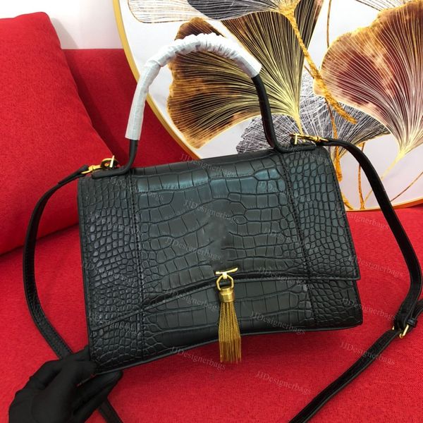 

designer women fashion handbag womens handbags hourglass bag lady shoulder bags all match classic crocodile pattern ladies cross body-handba
