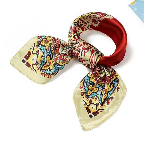 

scarves fashionable womens scarfs silk scarf foulard luxury neckerchief 60cm muslim head spring flowers bc03, Blue;gray