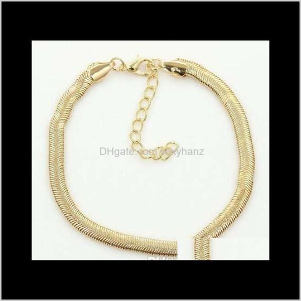 

anklets drop delivery 2021 fashion accessories gold chain anklet, herringbone adjustable charm anklet,ankle leg bracelet,foot jewelry us5iv, Red;blue