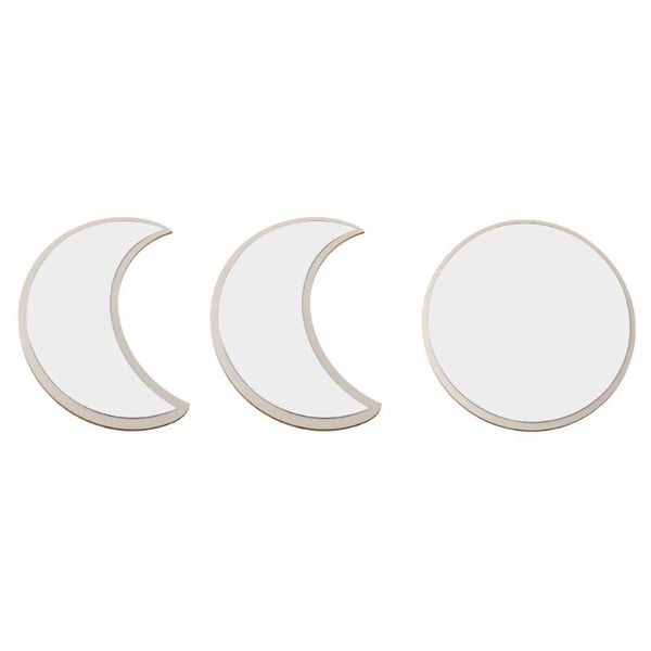 

mirrors h051 wooden frame r eclipse decorative moonphase mirror natural nordic