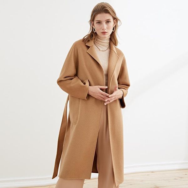 

women's wool & blends 2021 spd40 women coats and jackets winter woman coat, Black