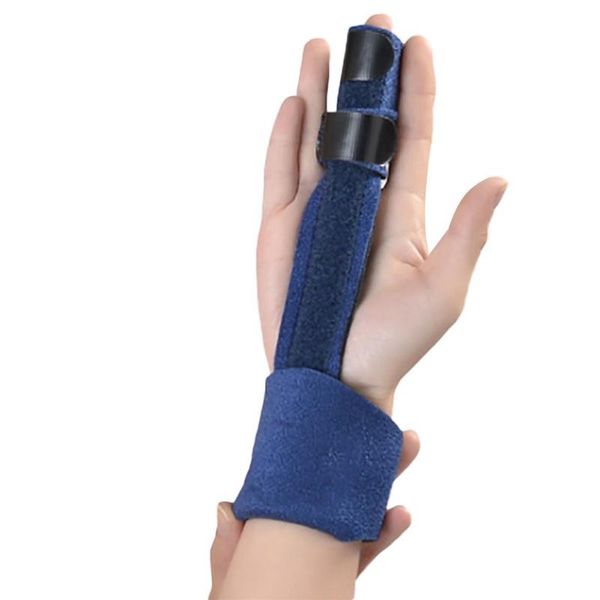 

finger fracture fixation clip splint guard support adjustable trigger thumb tape pain relief wrist, Black;red