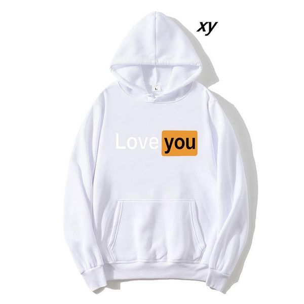 

men's hoodies & sweatshirts 2021print letters love you sweatshirt male korean hip-hop casual women's winter, Black