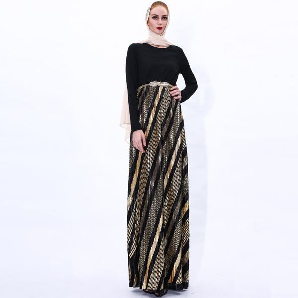 

ethnic clothing abaya dubai stamping pleated muslim long dress with gold belt islamic women's turkish bangladesh, Red
