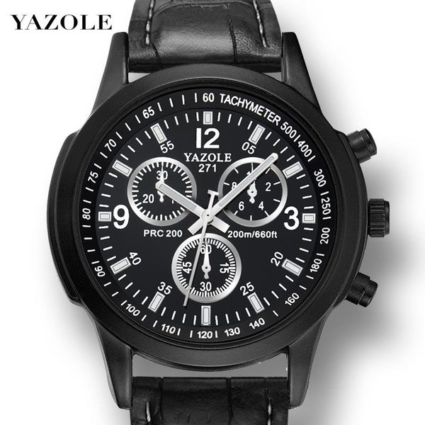 

wristwatches yazole men watch watches for quartz leather strap wristwatch clock fashion man relogio masculino, Slivery;brown