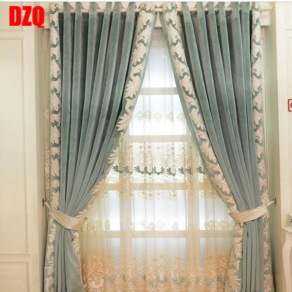 

curtain & drapes embroidered simple modern high-grade lace mediterranean living room sheer tulle