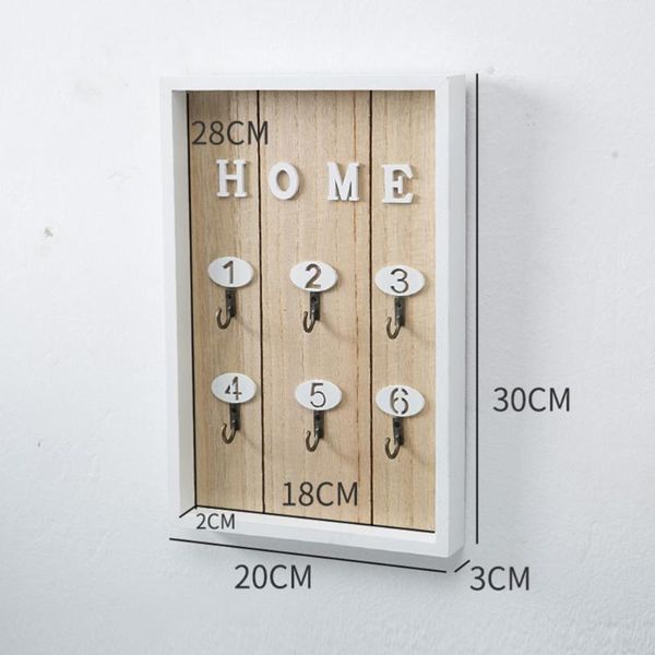 

nordic style wooden key boxes storage box wall mounted lock hanging shelf holder jewelry organizer ornament crafts props(woo hooks & rails