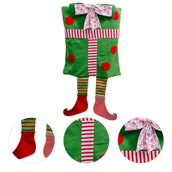 

chair covers 1pc christmas decorative cover elf slipcover gift box
