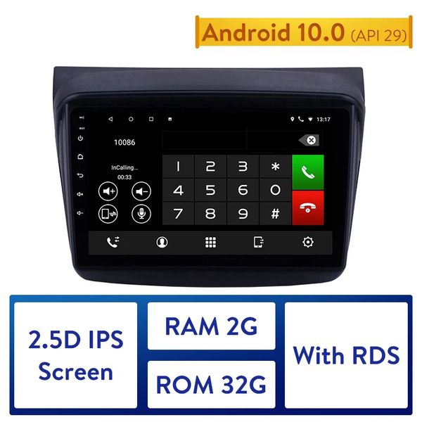 Android 10.0 Car DVD Video Radio Multimedia Player para Mitsubishi Pajero Sport / L200 / 2006 + Triton / 2008 + Pajero 2010 GPS Navegação